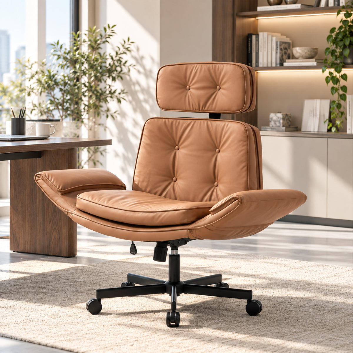 Pet-Friendly Criss Cross Chair with Wide Seat