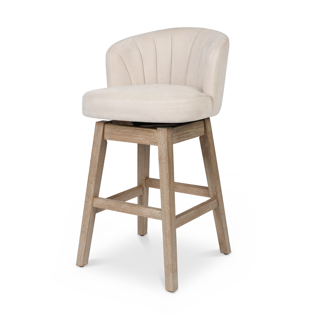 Firmoz Upholstered Bar Stools Set of 2 Channel Tufted