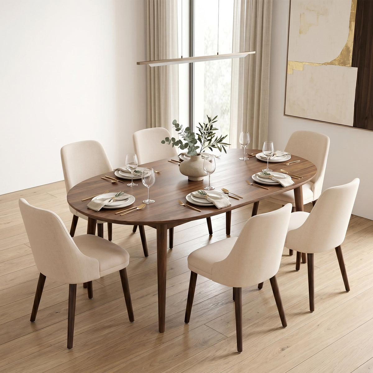 Firmoz Modern Soft Chenille Upholstered Side Chair Dining Chairs
