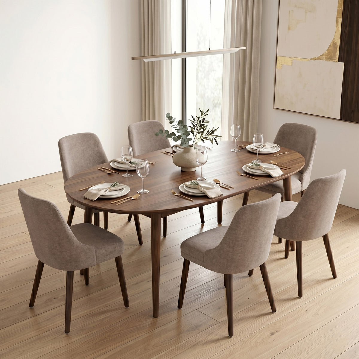 Firmoz Modern Soft Chenille Upholstered Side Chair Dining Chairs